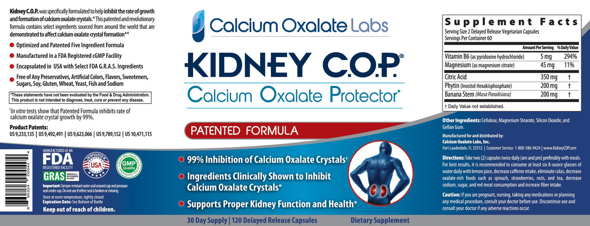 KIDNEY C.O.P. Complément Alimentaire 3 Pack avec des ingrédients