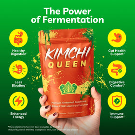 Kimchi Queen Complément Alimentaire Kimchi Fermenté capsules avec ingrédients visibles