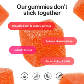 kindnature Gummies B1 500mg vue de côté de la bouteille