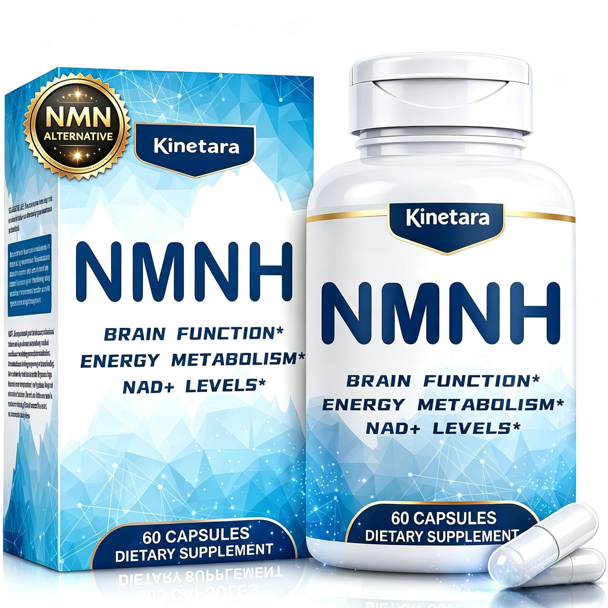 Kinetara NMNH 60 capsules vue de face avec étiquette