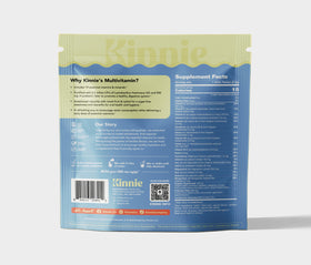 Kinnie Multivitamine Enfant sachets avec étiquette nutritionnelle