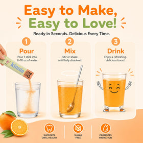 Kinnie Multivitamine Enfant sachets avec un enfant souriant
