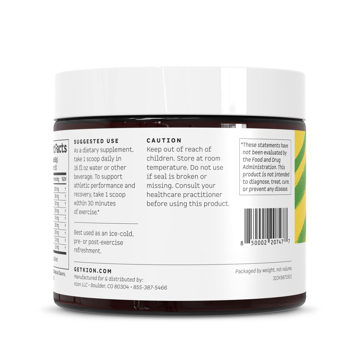Kion Aminos Poudre d'acides aminés essentiels 249g emballage