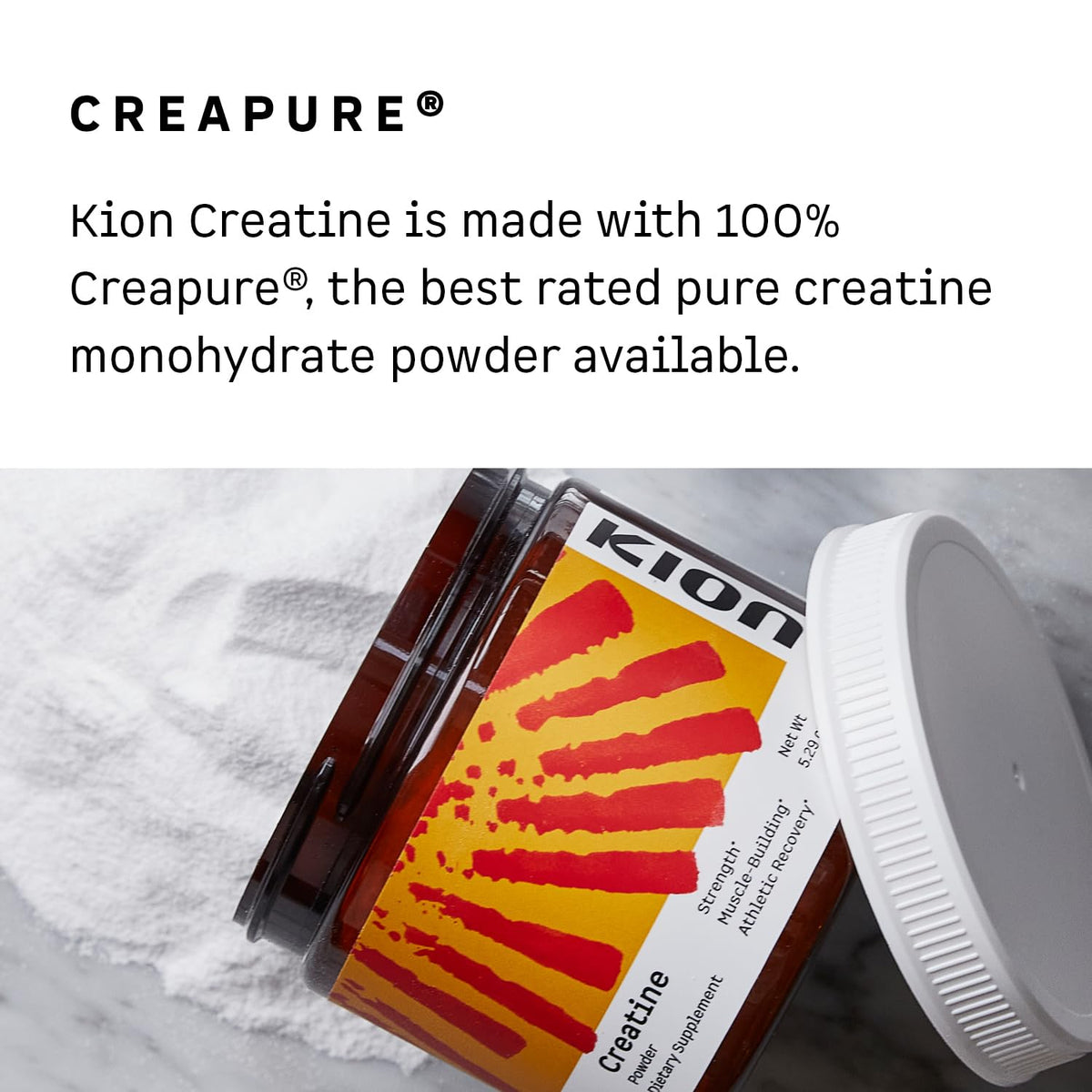 Kion Créatine Monohydrate Creapure 200g avec bouteille d'eau