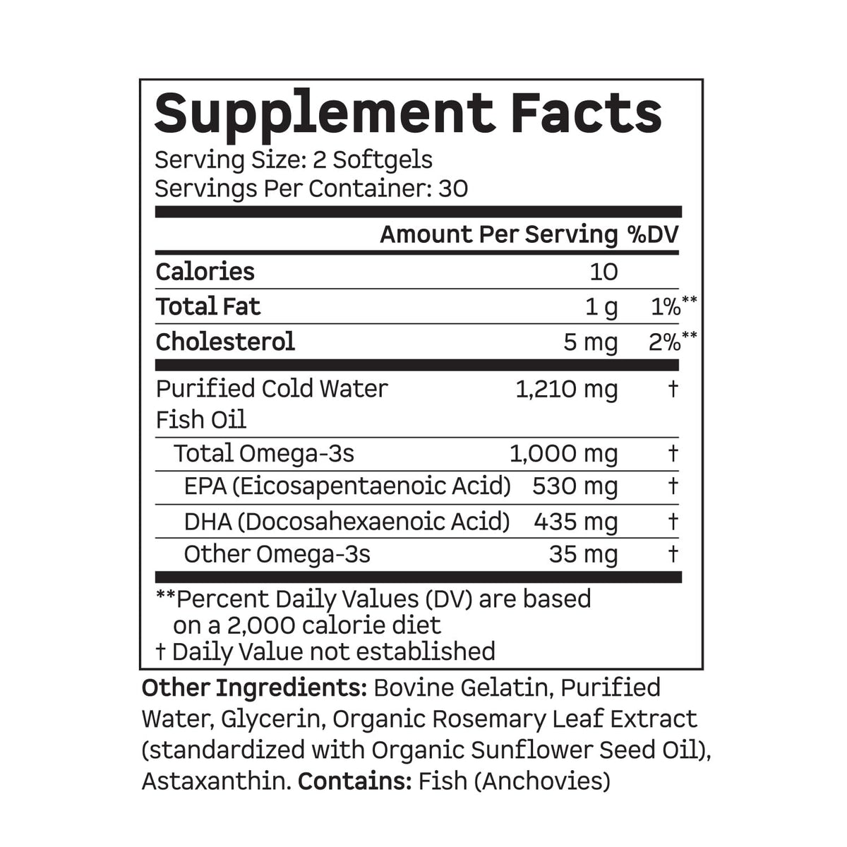 Kion Omega 1000 mg gélules d'huile de poisson sur fond blanc
