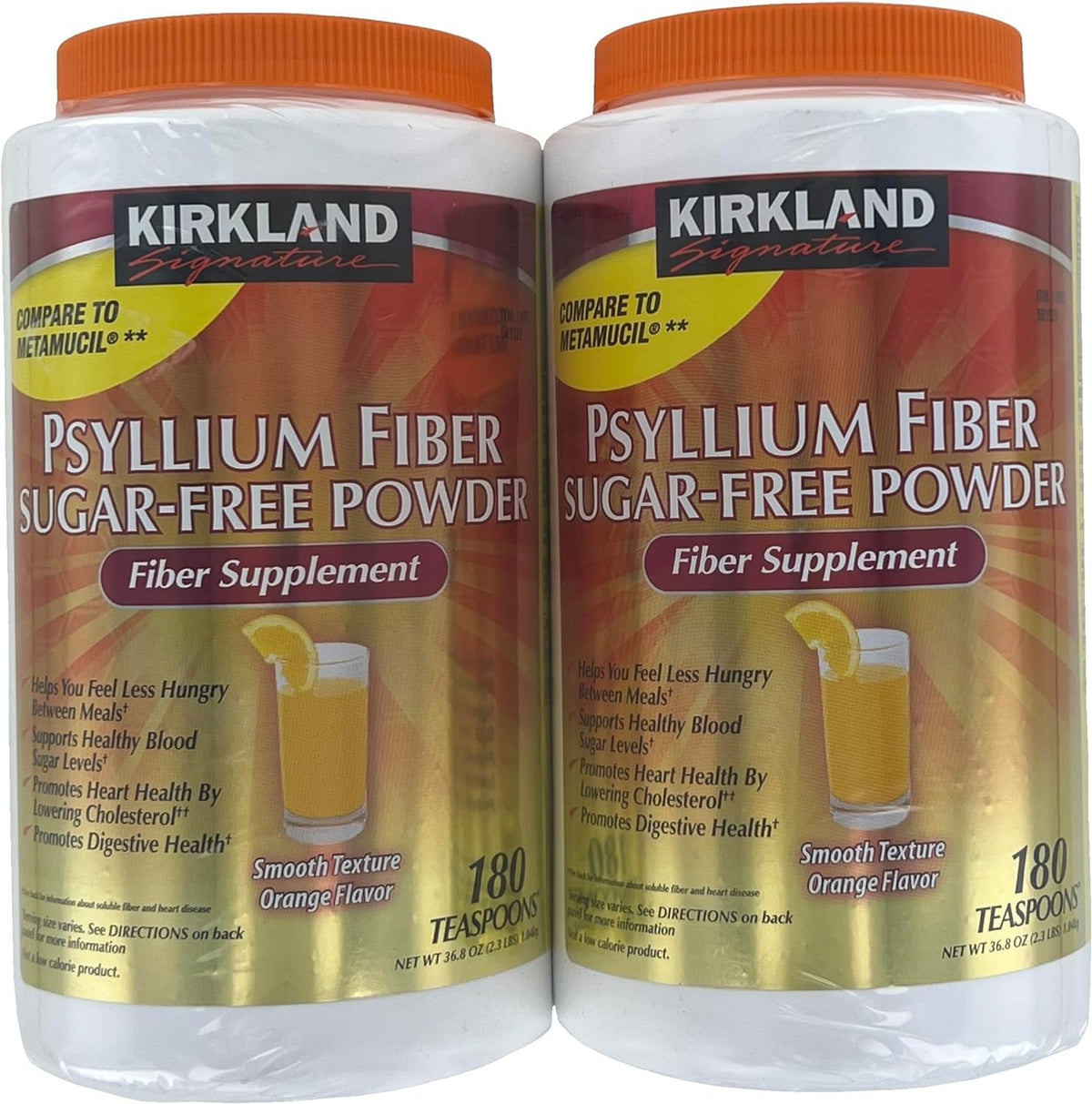 KIRKLAND complément alimentaire psyllium sans sucre 2300g packaging
