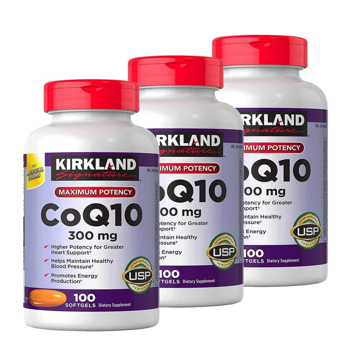 KIRKLAND CoQ10 300 mg 100 gélules vue avant