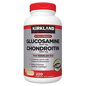 Kirkland Glucosamine 1500 mg Chondroitin 1200 mg 220 Tablettes emballage avant