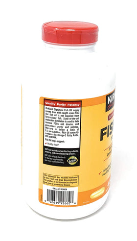 KIRKLAND Huile de Poisson 400 gélules 1000mg côté droit