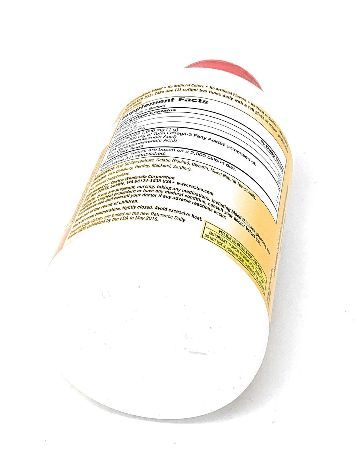 KIRKLAND Huile de Poisson Concentrée 400 gélules 1000mg détail