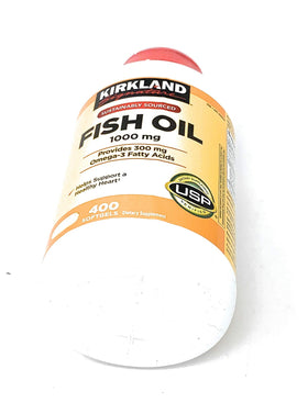 KIRKLAND Huile de Poisson gélules sur fond blanc