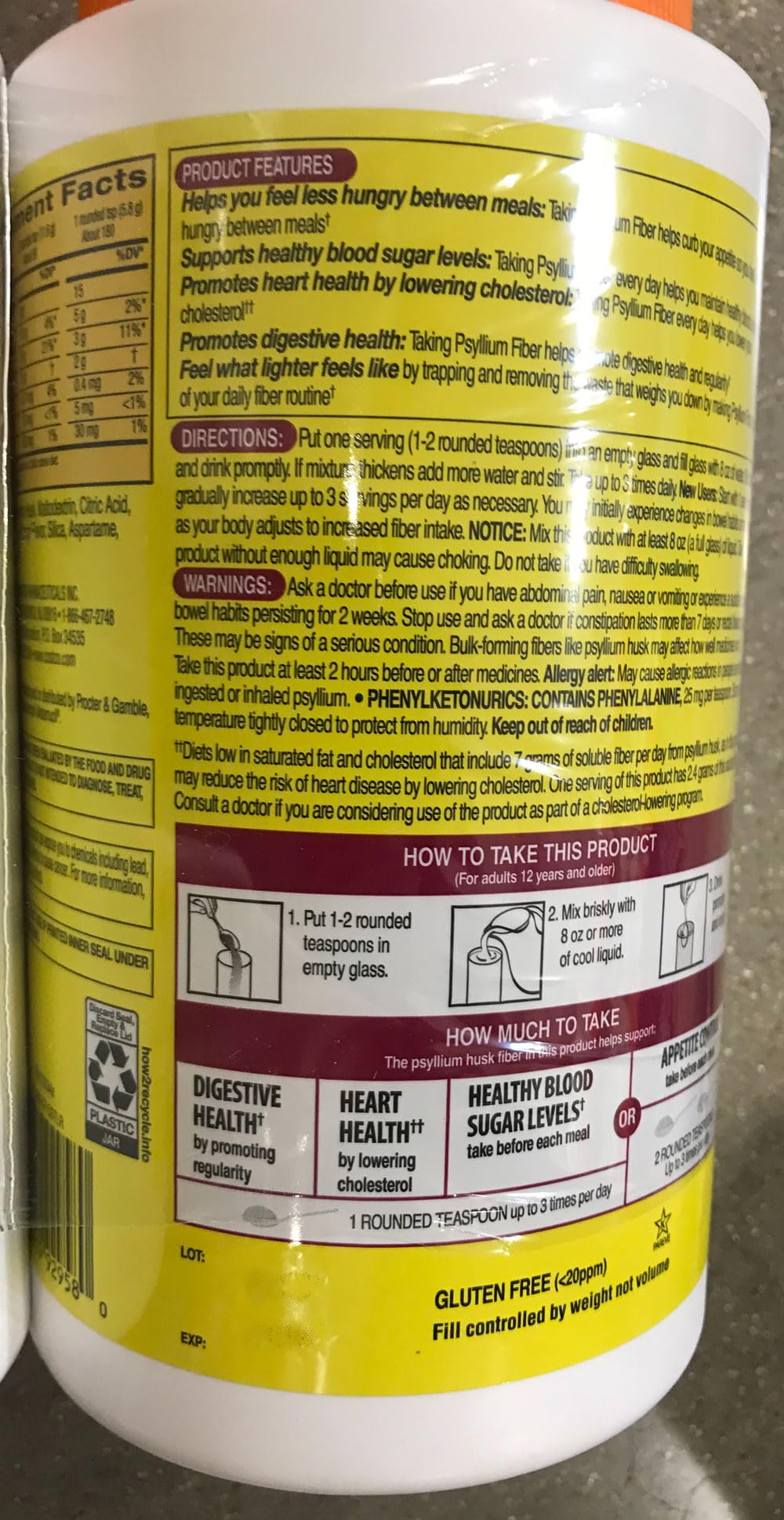KIRKLAND psyllium en poudre 2300g vue de face