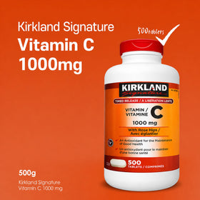 KIRKLAND Vitamine C 1000 mg comprimés à l'intérieur du flacon