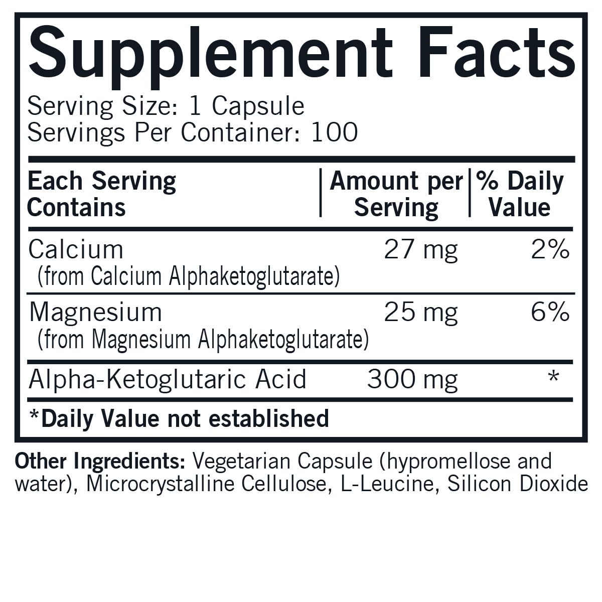 Kirkman Acide Alpha-Cétoglutarique 300 mg contenant avec capsules