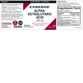 Kirkman Acide Alpha-Cétoglutarique 300 mg détails des ingrédients