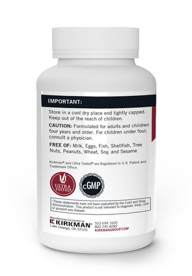 Kirkman Calcium 200 mg - gélules végétariennes sur une surface