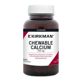 Kirkman Calcium 250mg avec Vitamine D3 120 comprimés à mâcher, vue de face