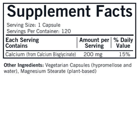 Kirkman Calcium Bisglycinate Chelate 200mg gélules et son emballage