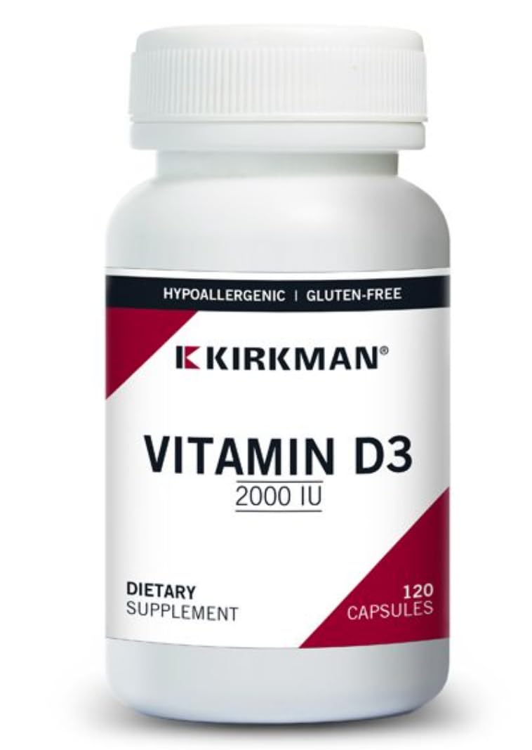Kirkman Capsules de Vitamine D-3 2000 UI, vue avant de l'emballage