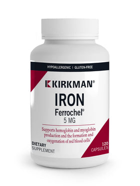 Kirkman Fer Ferrochel 5 mg flacon de 120 capsules végétariennes
