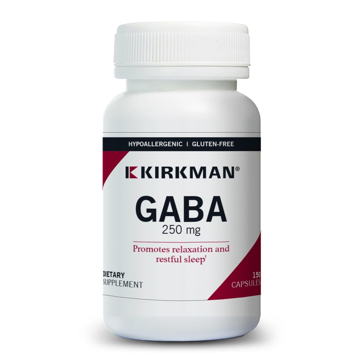 Kirkman GABA 250 mg capsules, 150 unités, vue de face