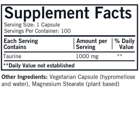 Kirkman L-Taurine 1000 mg emballage avec étiquette