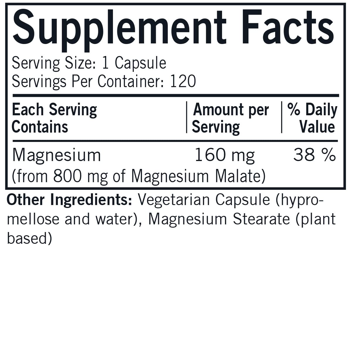 Kirkman Magnésium Malate 1000 mg emballage et capsules