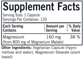 Kirkman Magnésium Malate 1000 mg emballage et capsules