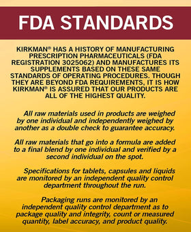 Kirkman Magnésium Malate 1000 mg informations nutritionnelles