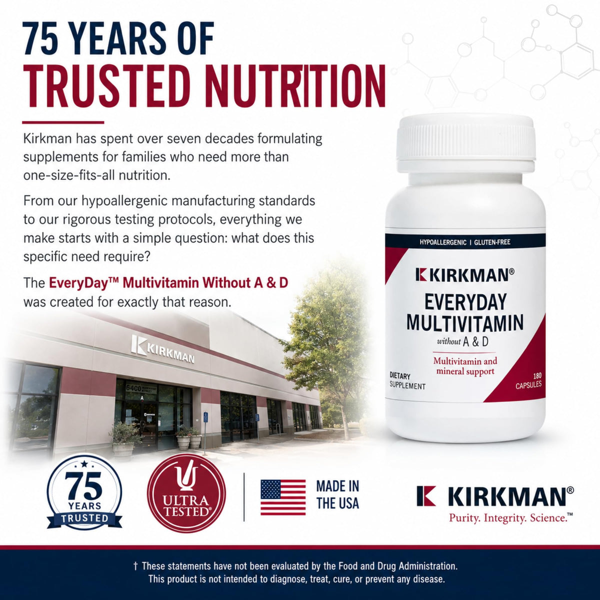 Kirkman Multivitamines Adultes en gros plan