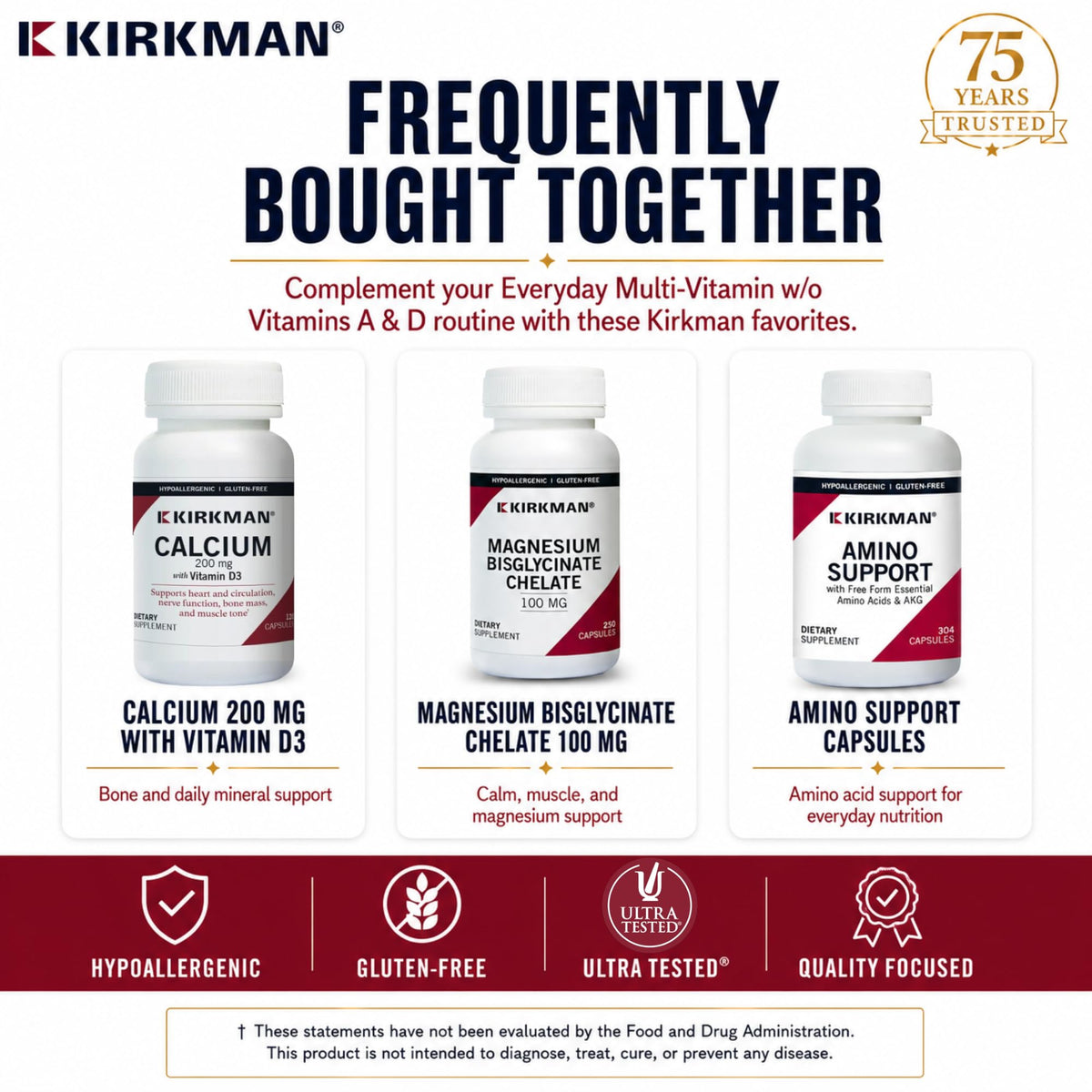 Kirkman Multivitamines Adultes sur une table en bois