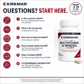 Kirkman Multivitamines Enfants 120 Capsules avec une cuillère doseuse