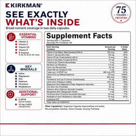 Kirkman Multivitamines Enfants 120 Capsules sur une table en bois