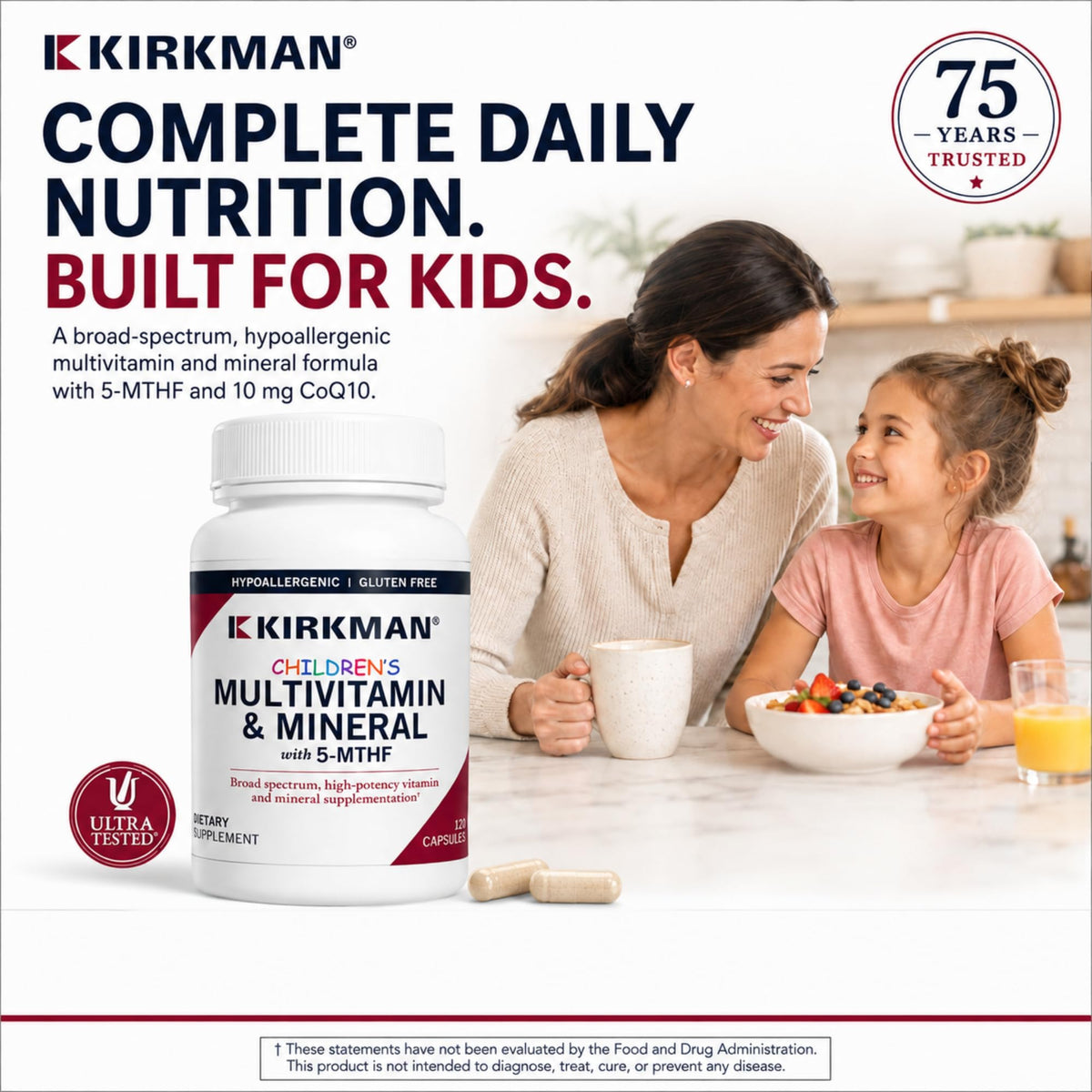 Kirkman Multivitamines Enfants 120 Capsules vue arrière