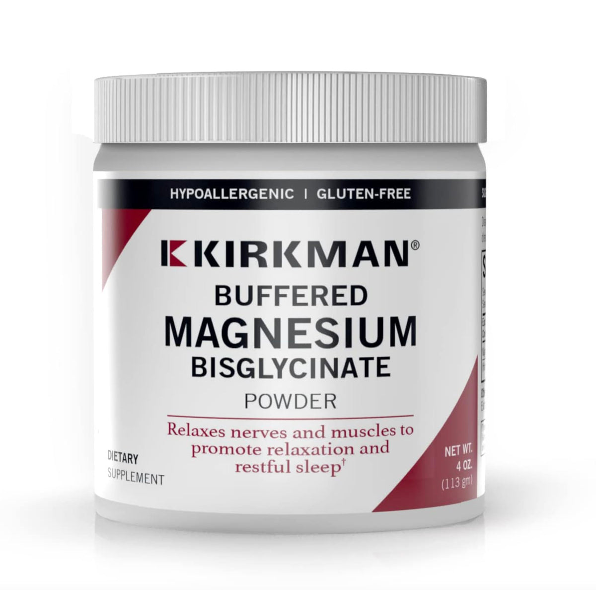 Kirkman Poudre de Magnésium Bisglycinate 113 g vue de face