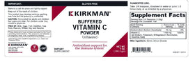 Kirkman Poudre de Vitamine C Tamponnée 240g avec cuillère doseuse