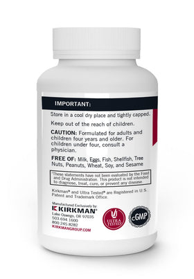 Kirkman Vitamine C 250 mg capsules avec étiquette visible