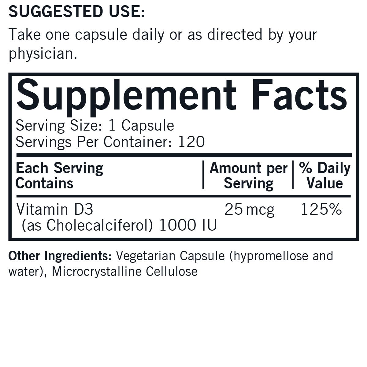 Kirkman Vitamine D-3 1000 UI emballage