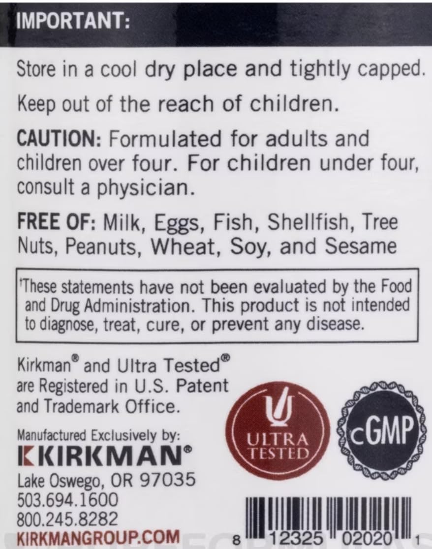 Kirkman Vitamine E 100 IU capsules végétales dans leur emballage