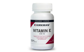 Kirkman Vitamine E 100 IU capsules végétales vue de face