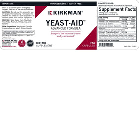 Kirkman Yeast Aid Advanced Formula 200 Capsules côté