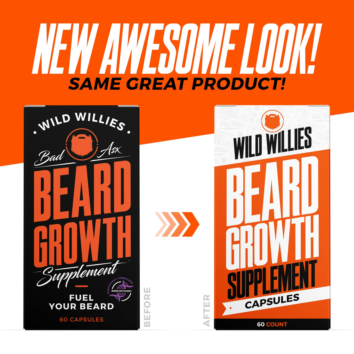 Kit de croissance de barbe Wild Willies sur fond neutre