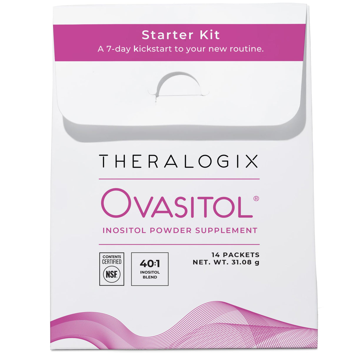 Kit de démarrage Ovasitol Theralogix vue avant avec emballage