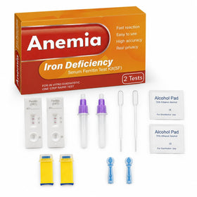 Kit de test à domicile pour le fer, contenu de l'emballage