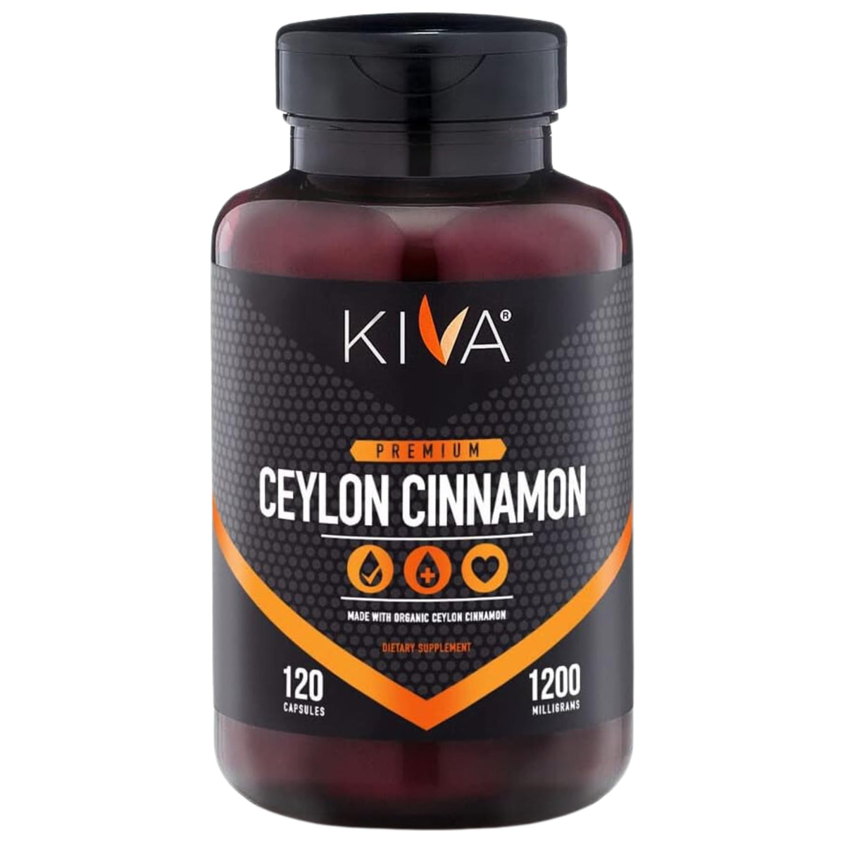 Kiva Poudre de Cannelle de Ceylan Capsules Végétales 120 face avant