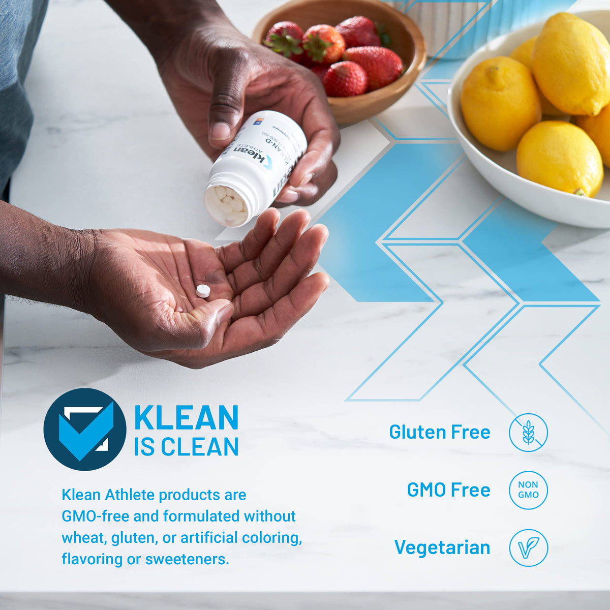 Klean Athlete Klean-D 100 comprimés de vitamine D, emballage