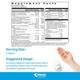Klean Athlete Klean Multivitamin 60 comprimés côté