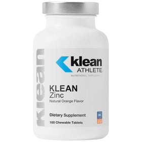 Klean Athlete Klean Zinc comprimés à mâcher saveur orange, flacon de 100 tablettes