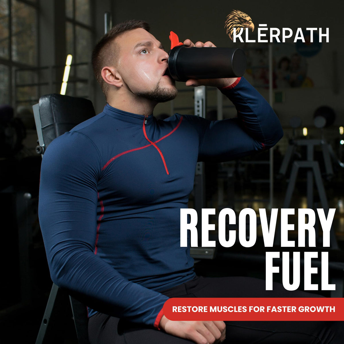 Klerpath L-Arginine Plus Framboise 6-Pack sur une table avec fruits