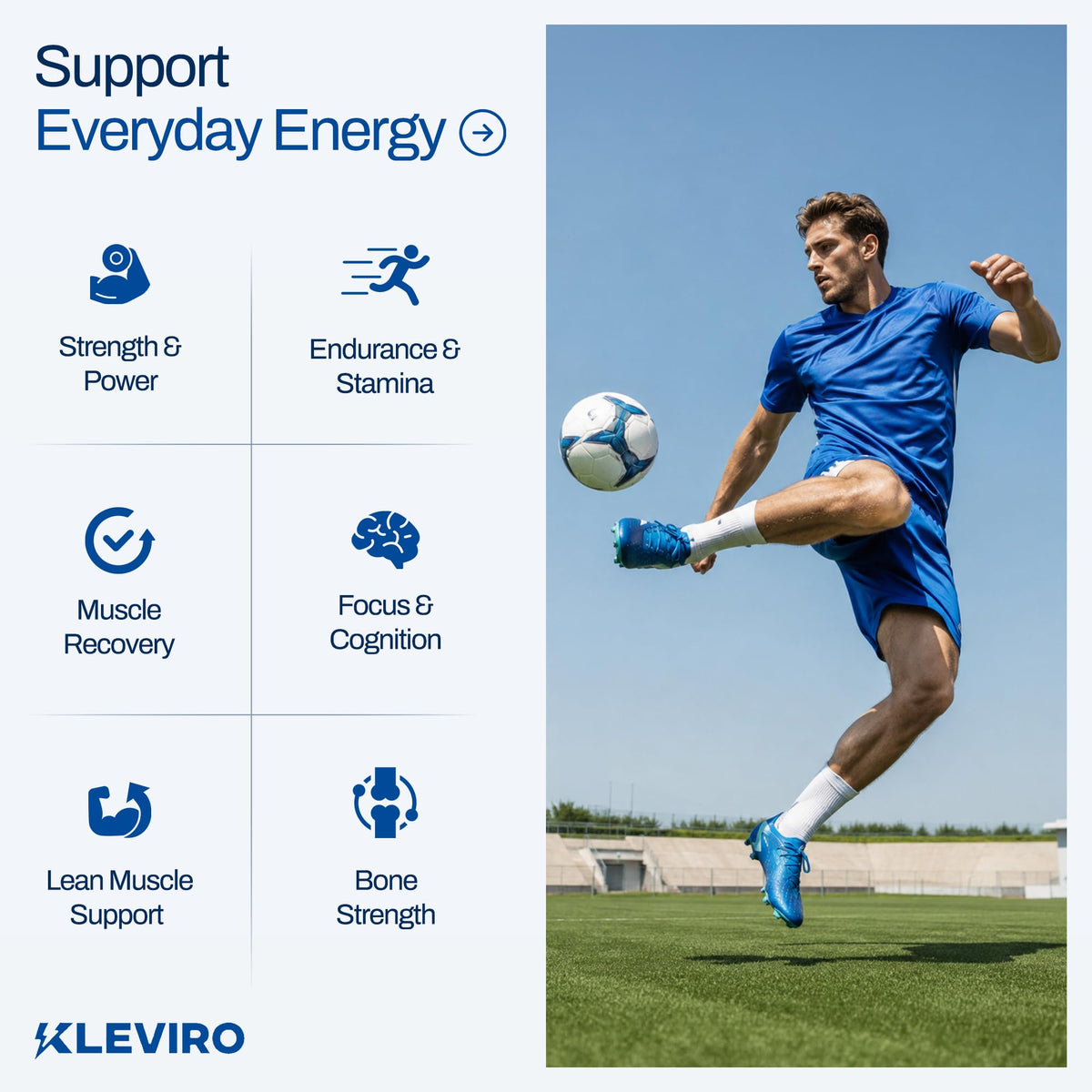 KLEVIRO Gummies de Créatine Monohydrate cubes de myrtille et grenade